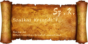 Szalkai Kristóf névjegykártya