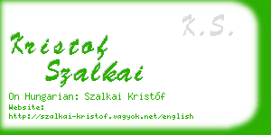 kristof szalkai business card